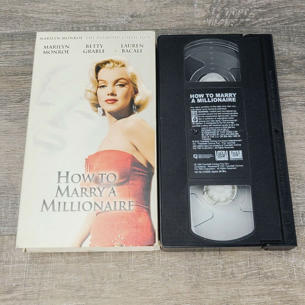 How to Marry a Millionaire (VHS, 1992) Marilyn Monroe Betty Grable